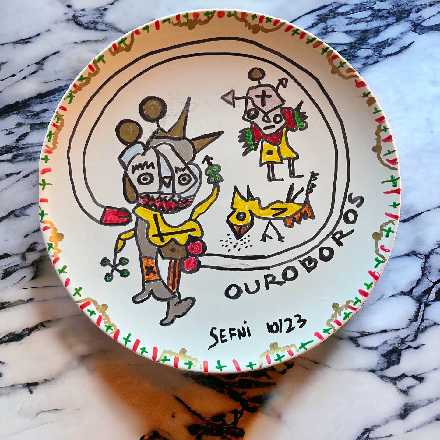 Ouroboros sur assiette