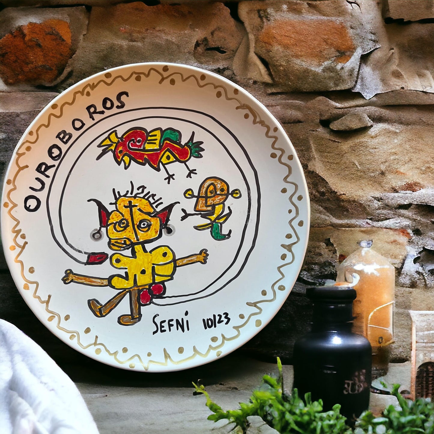 Ouroboros sur assiette